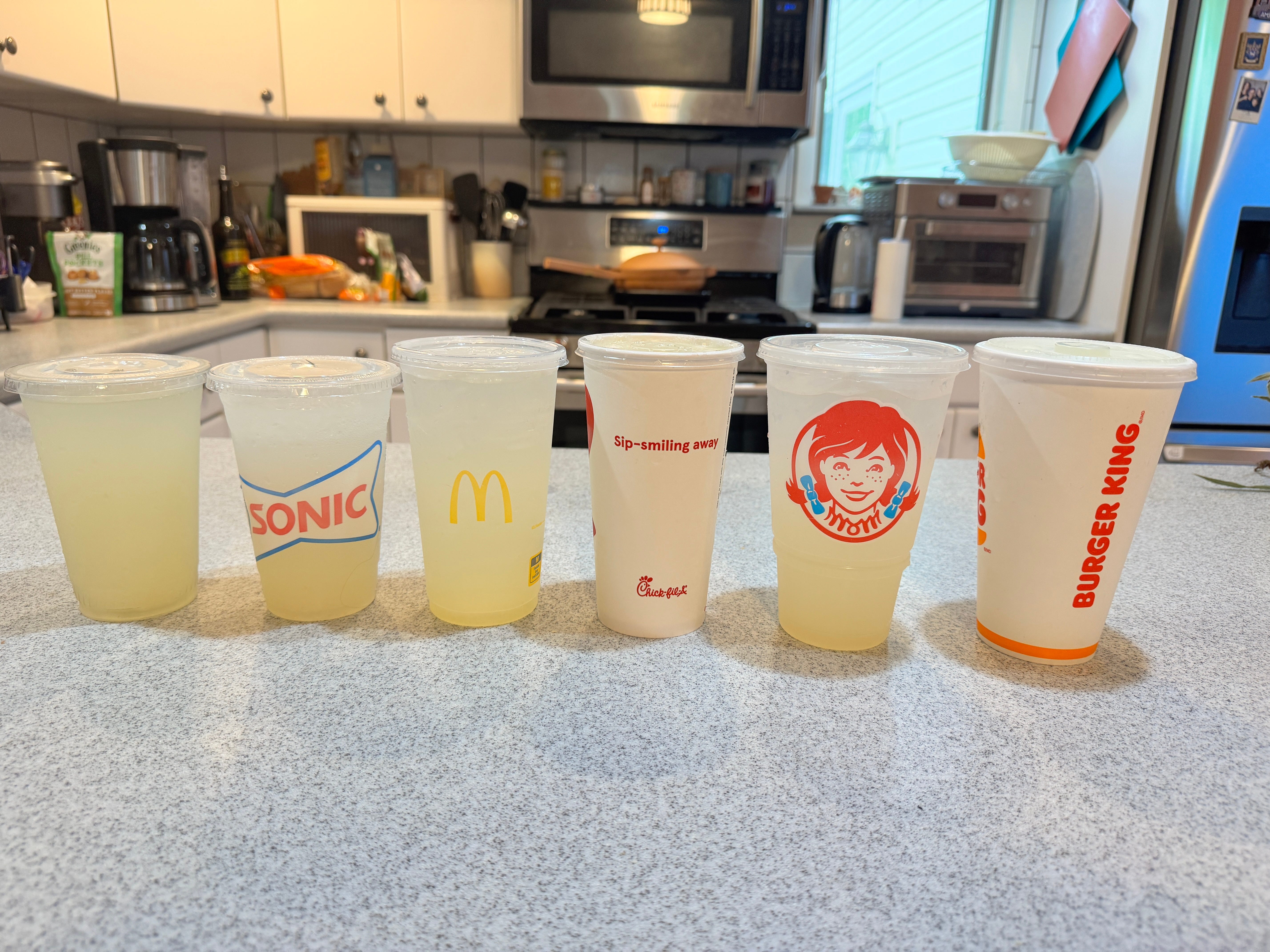 fast food lemonades