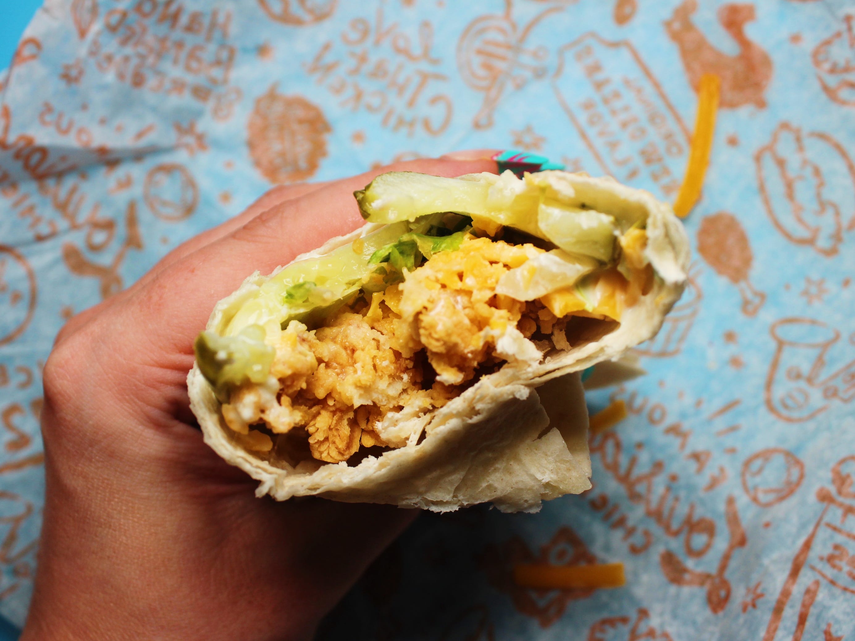 popeyes classic chicken wrap