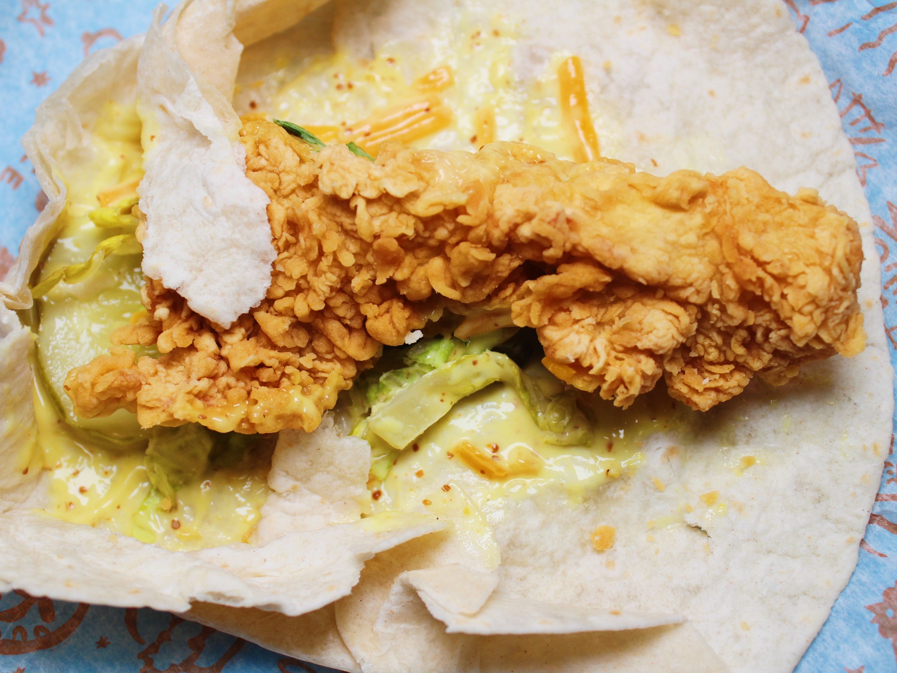 popeyes honey mustard chicken wrap