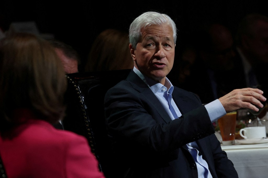 Jamie Dimon, CEO of JPMorgan Chase & Co., speaking at the Economic Club of New York.