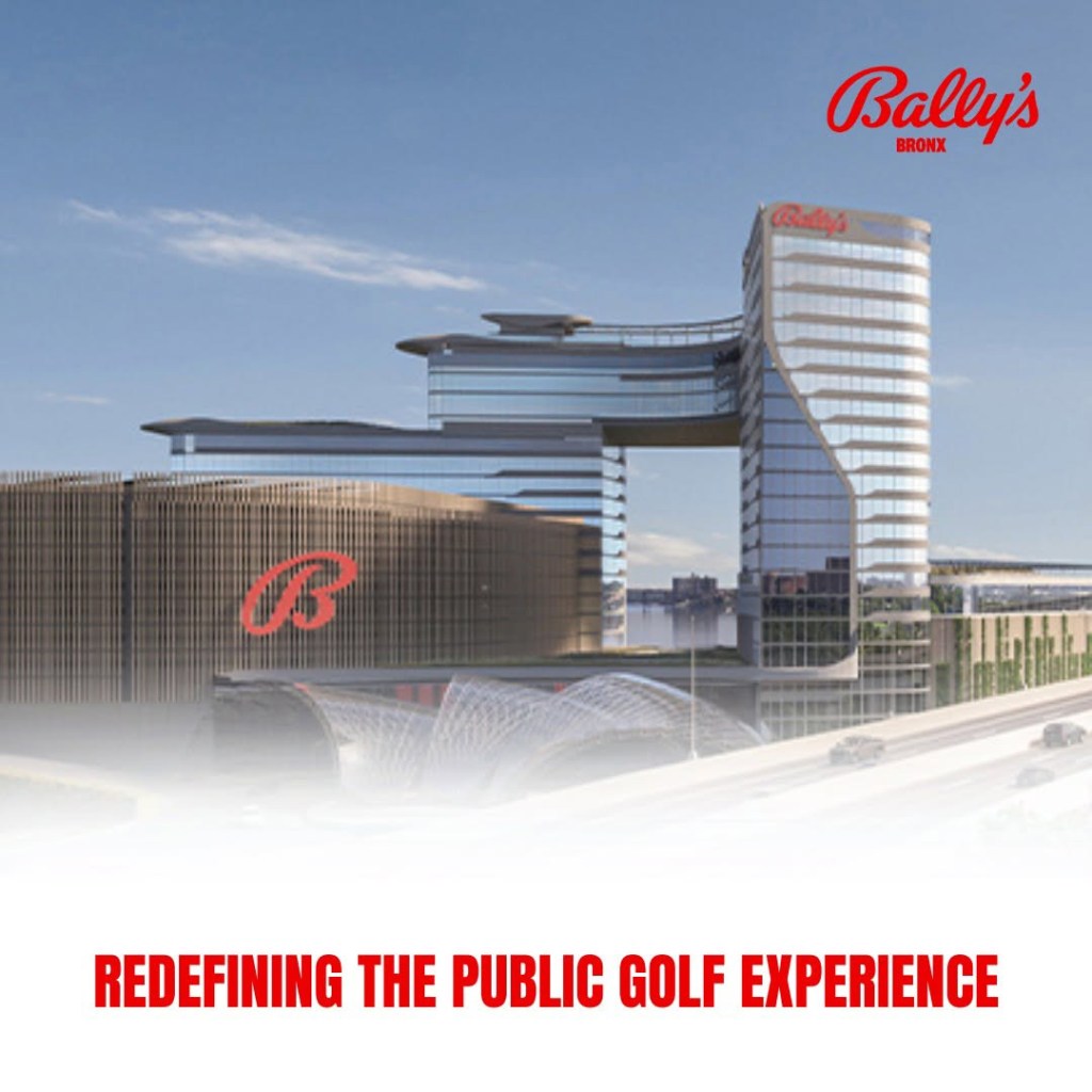 Rendering of Bally's Bronx golf and entertainment complex.