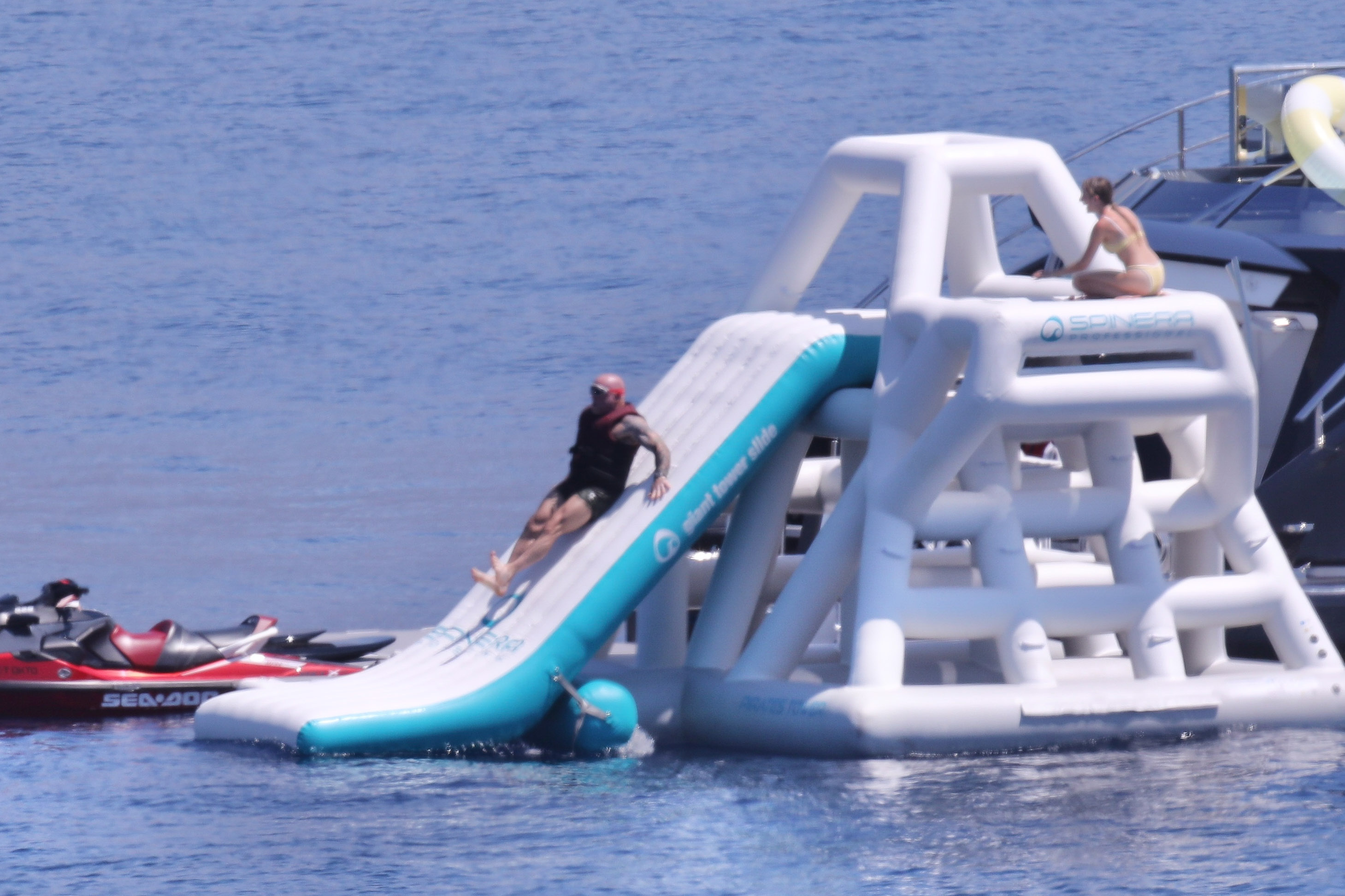 Joe Rogan and his family on a yacht vacation near Croatia in July 2025