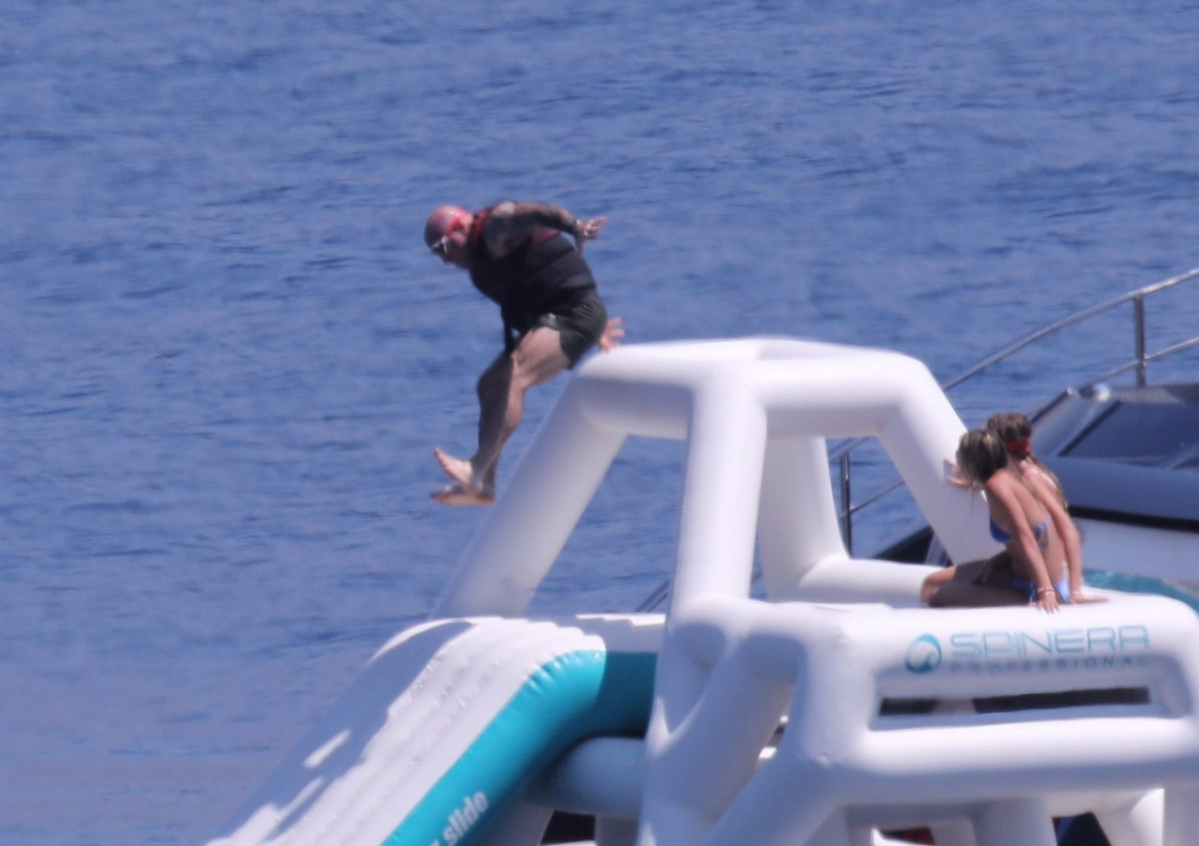 Joe Rogan and his family on a yacht vacation near Croatia in July 2025