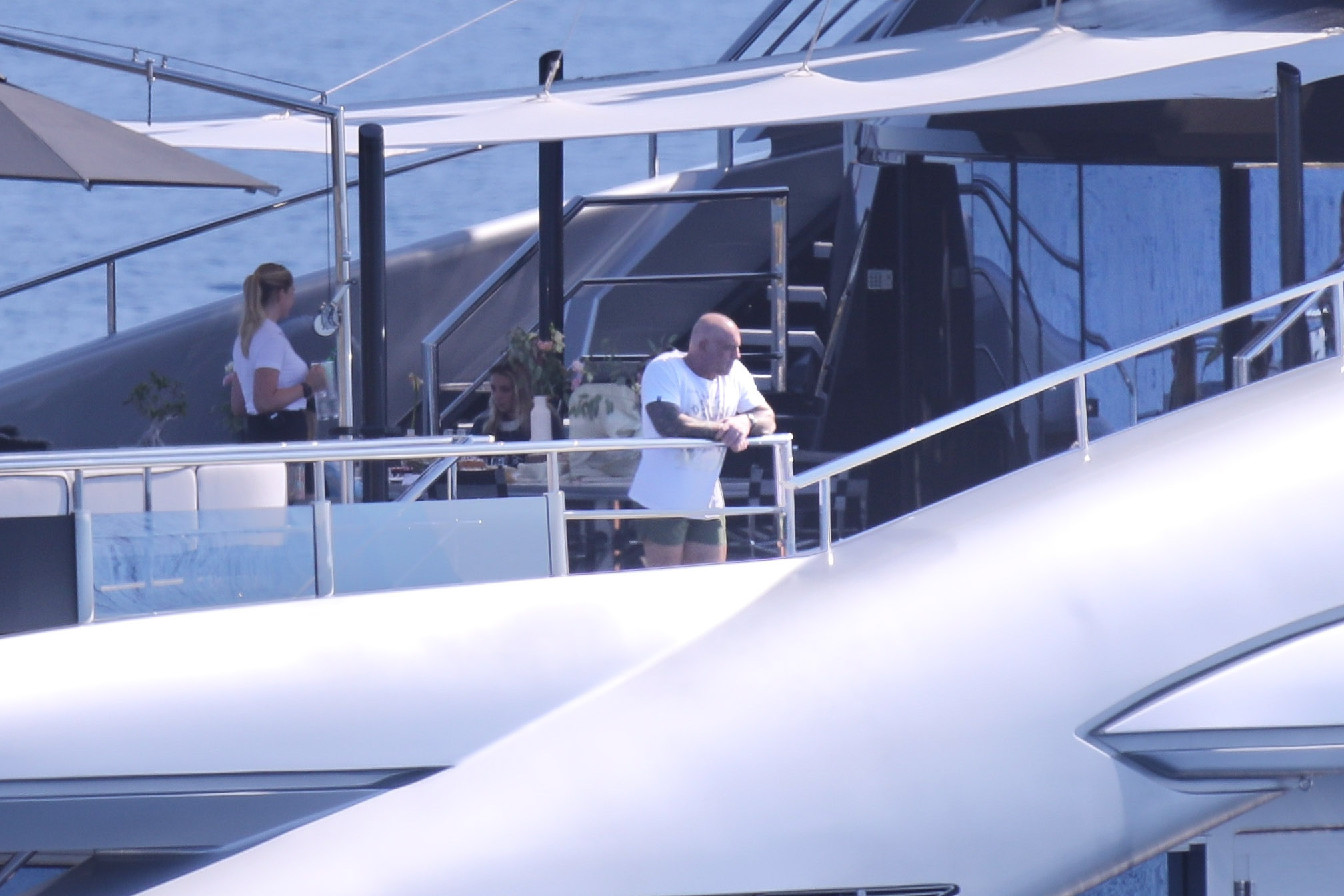 Joe Rogan and his family on a yacht vacation near Croatia in July 2025