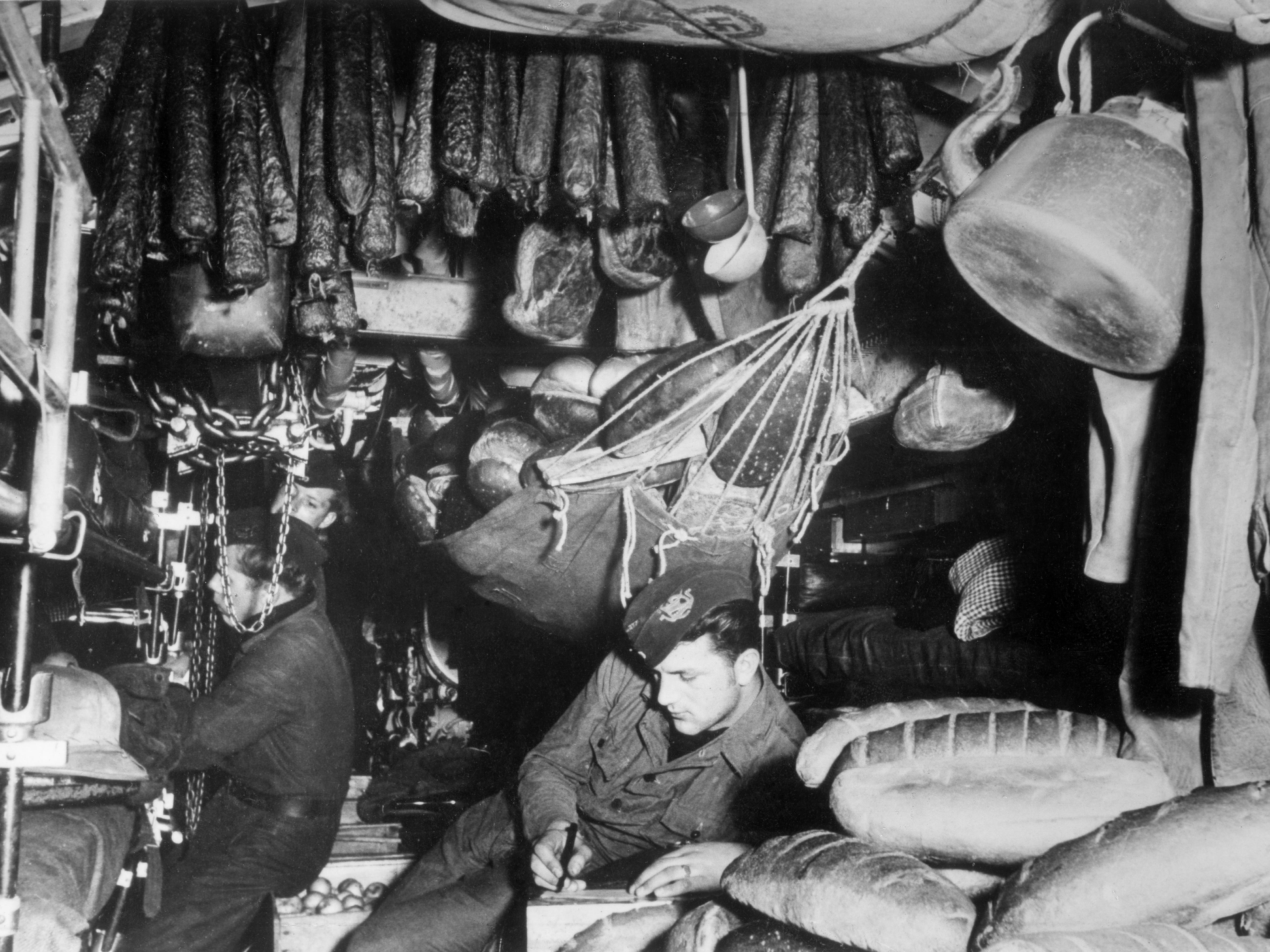 Food storage in submarine.