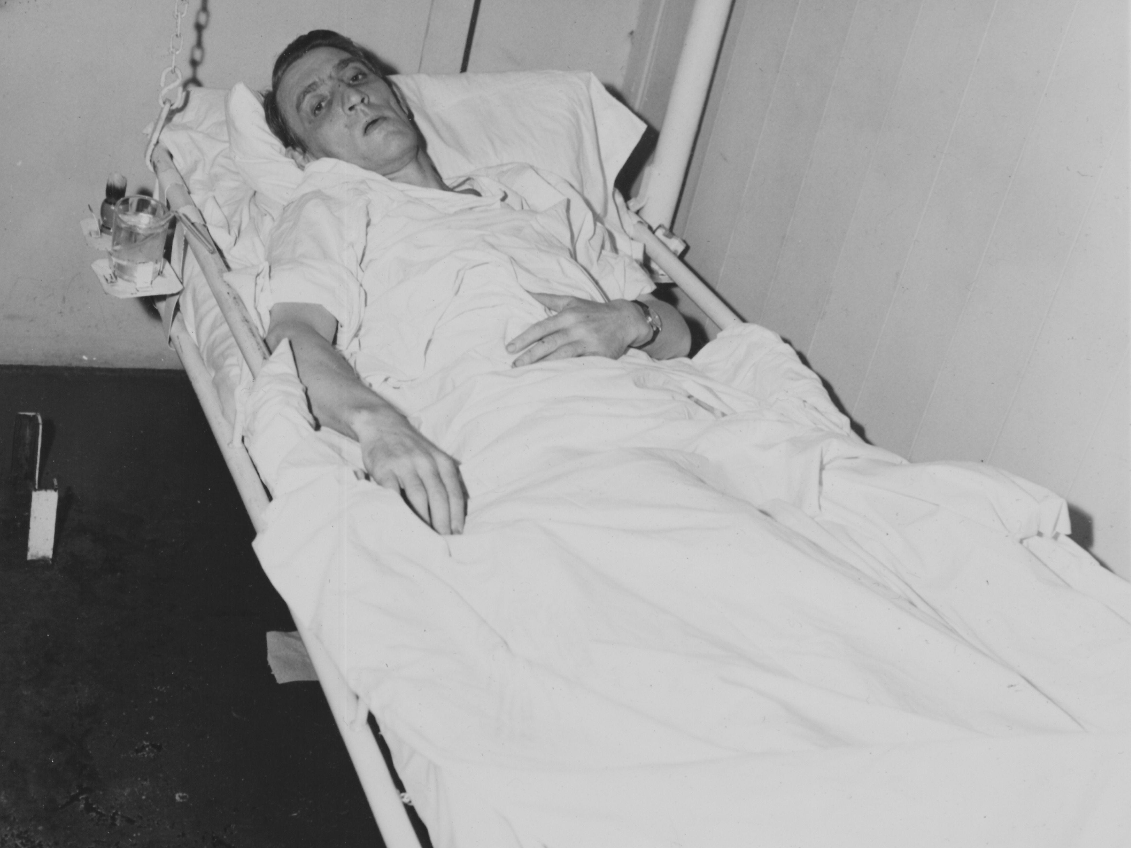 An image of POW Captain Harald Lange captured on the German submarine U505.
