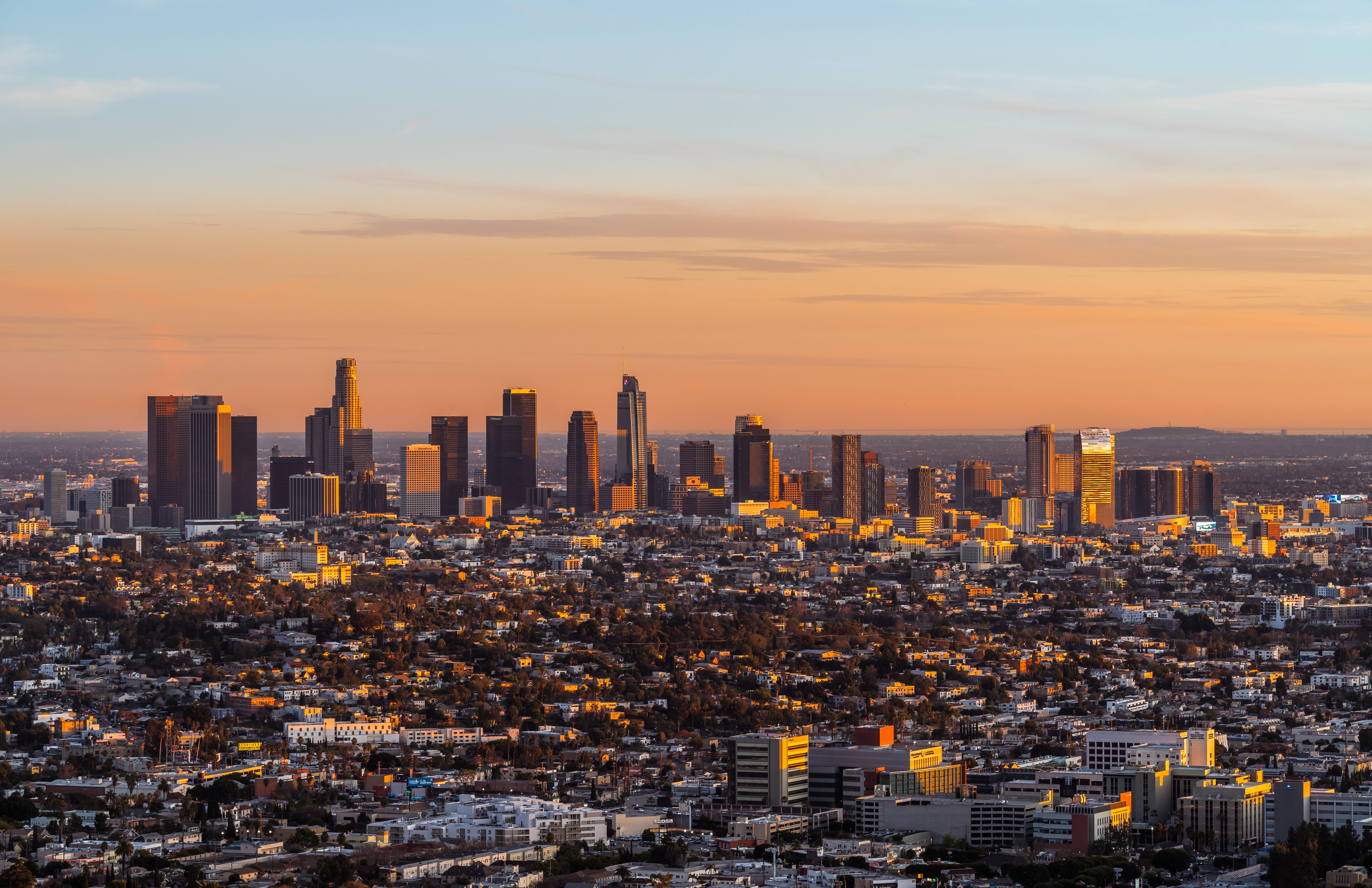 An overview of downtown Los Angeles.