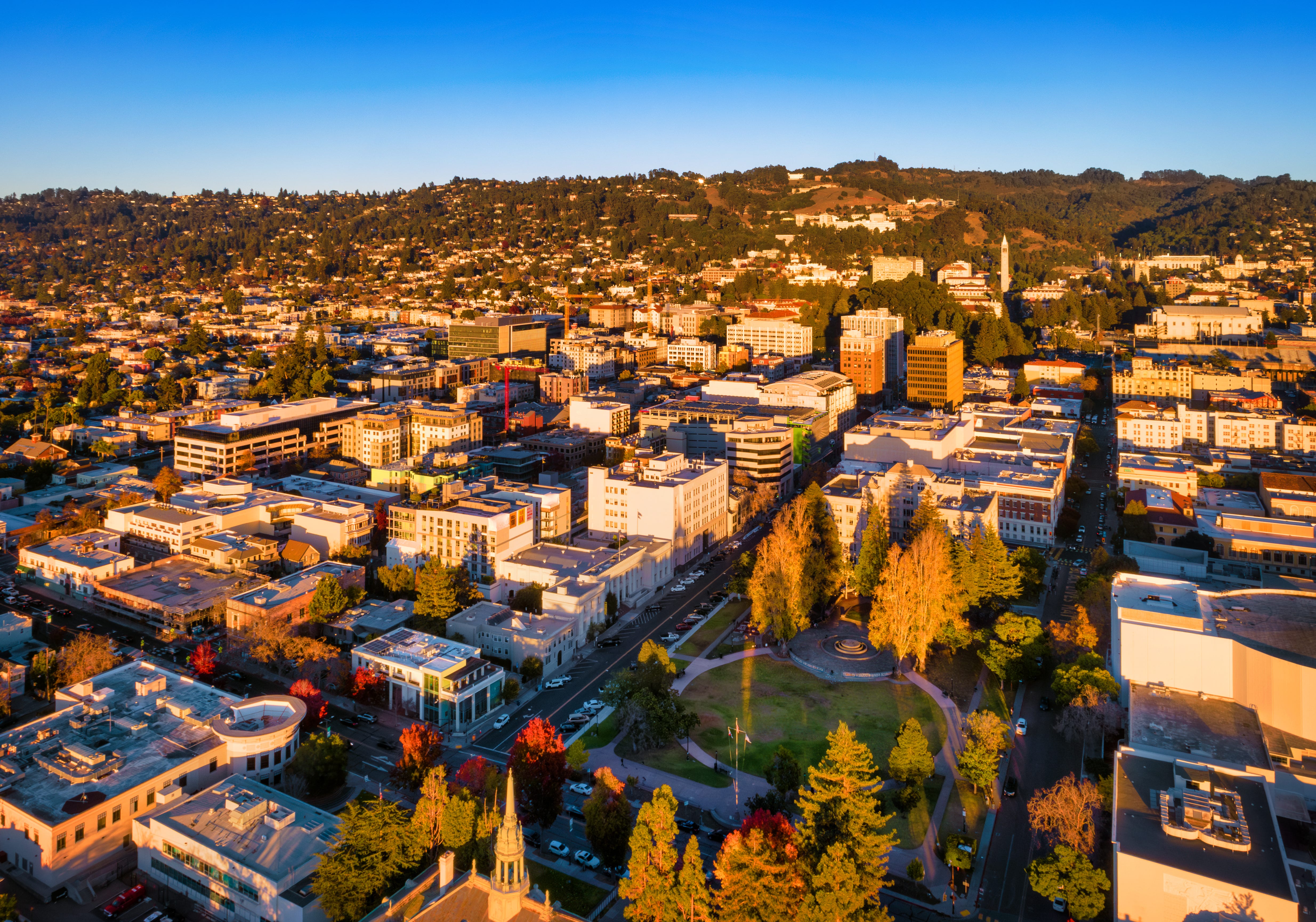 An aerial vieew of Berkeley, California.