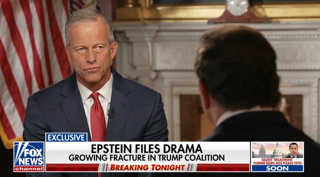 Senate Majority Leader John Thune (R-SD) appeared on Fox News’ “Special Report” host Bret Baier on Wednesday night.