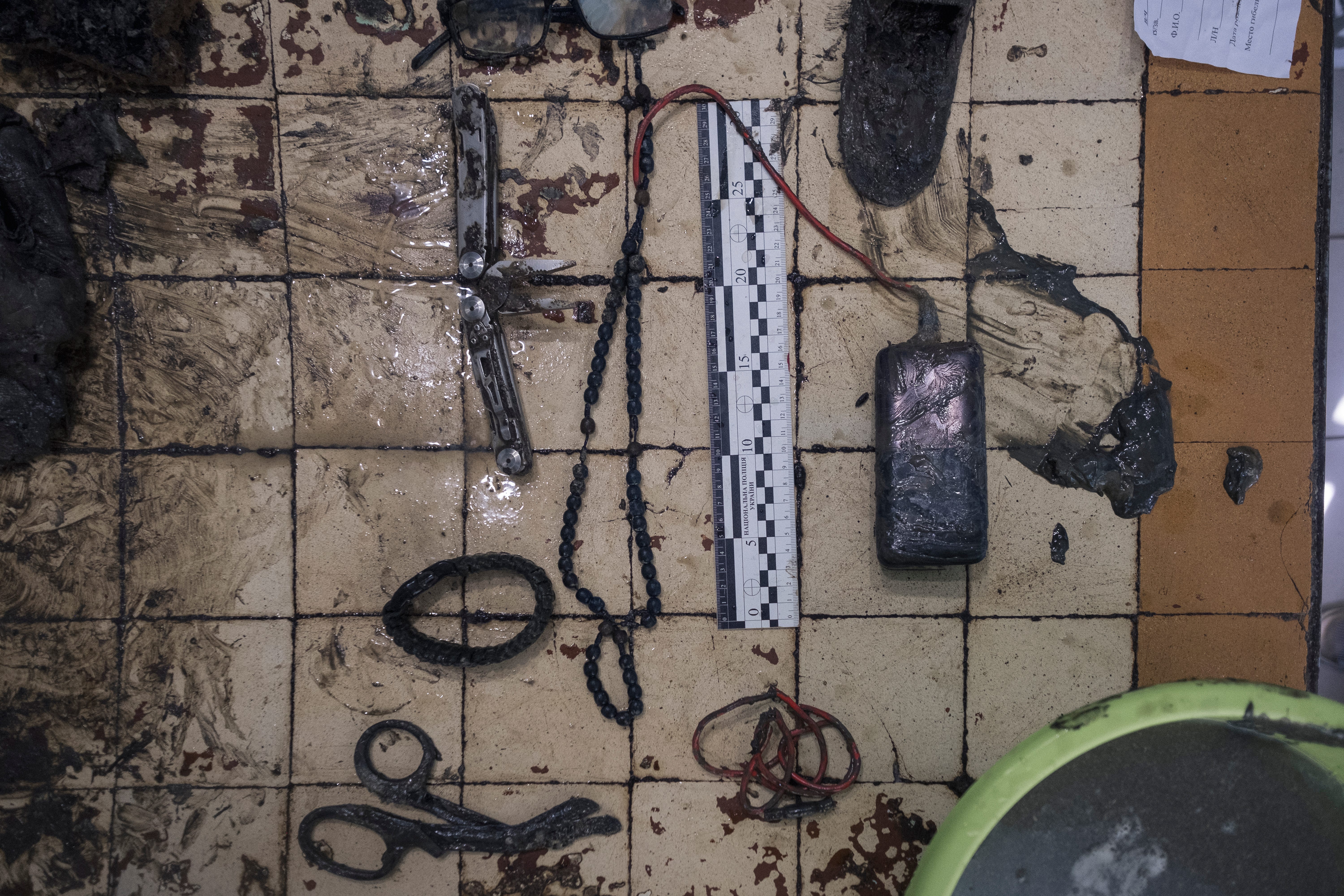 Personal belongings of a Ukrainian soldier whose body was returned to the country in an exchange with Russian occupation forces.