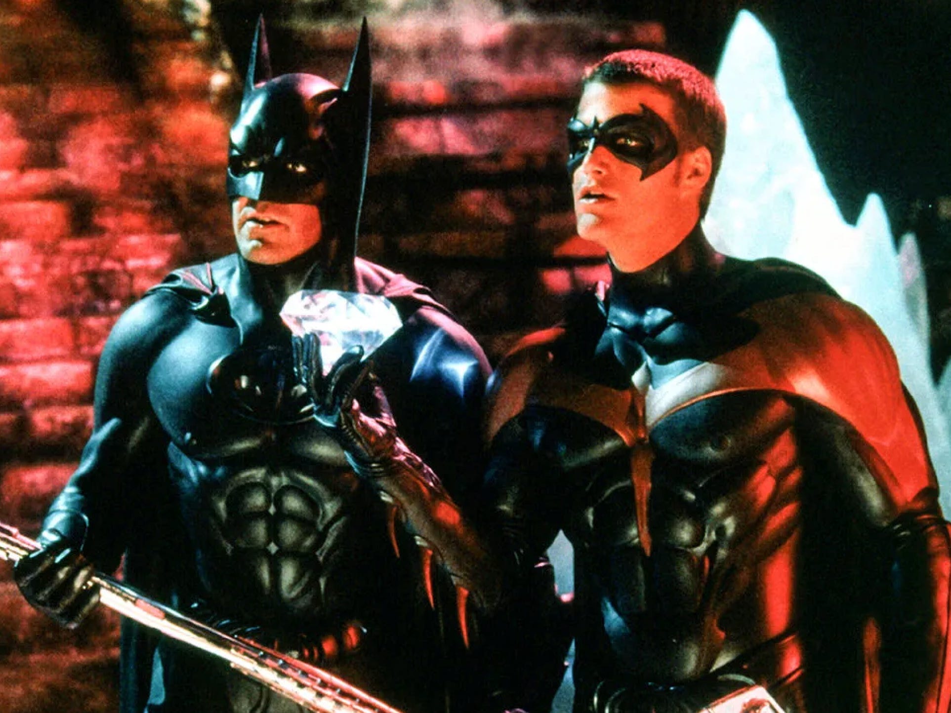 george clooney and chris o'donnell in Batman & Robin