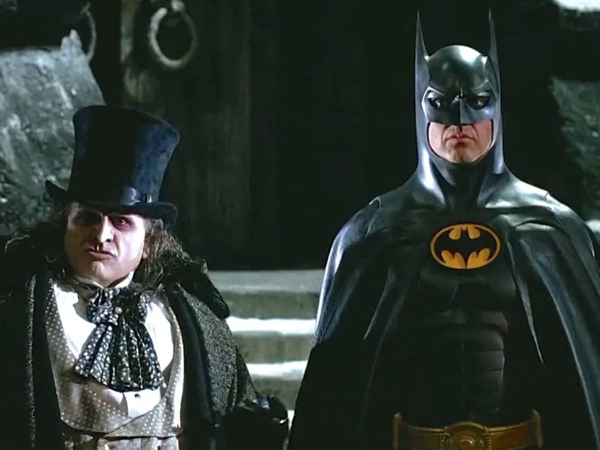 danny devito and michael keaton in batman returns