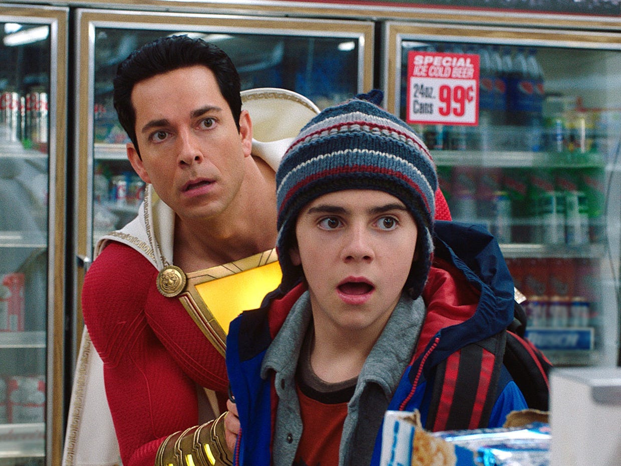 zachary levi and jack dylan grazer in shazam