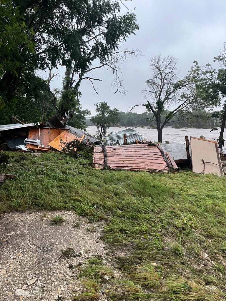 Debris seen at the house after the flood.