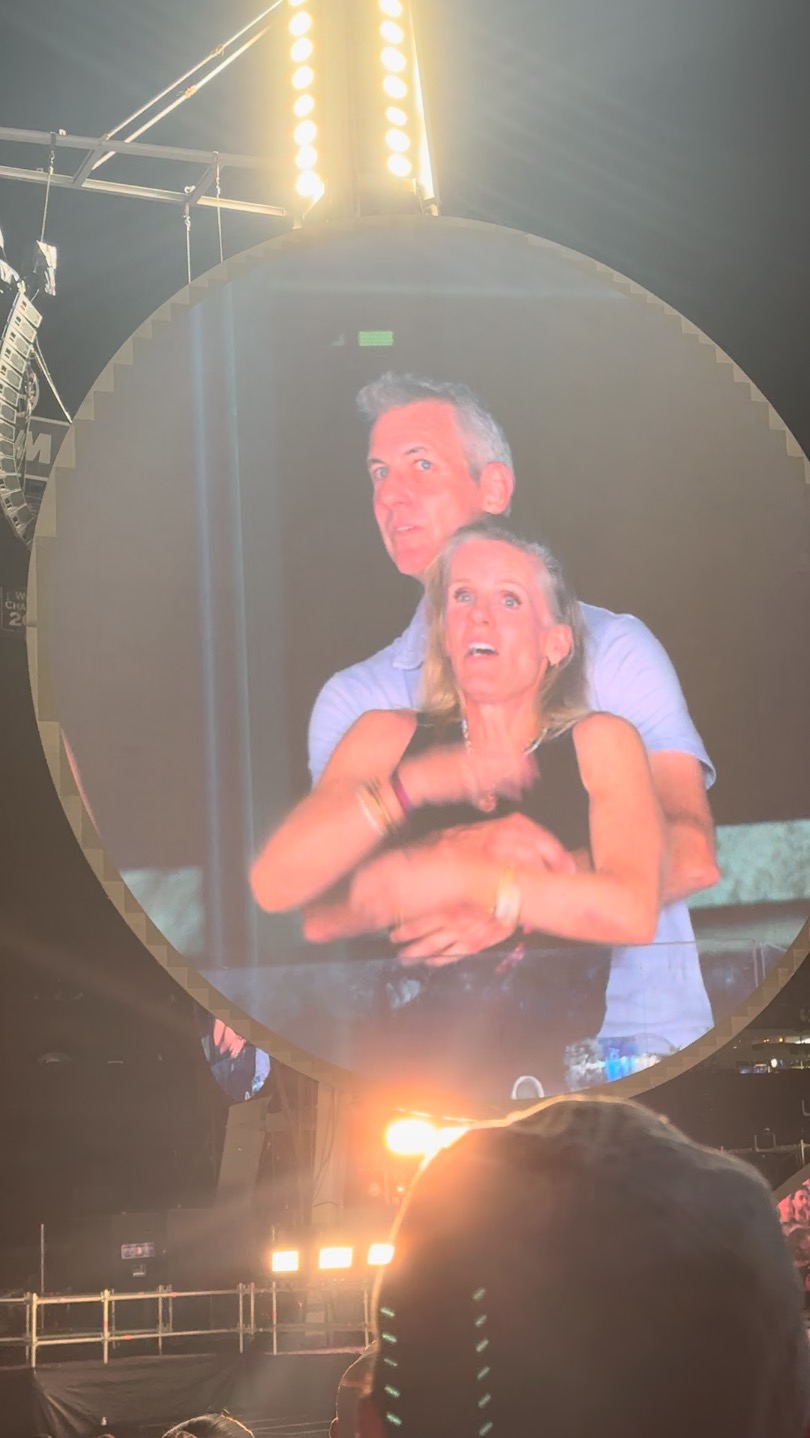 Andy Byron and Kristin Cabot at a Coldplay concert.