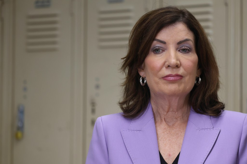 Governor Kathy Hochul at Walton High School.
