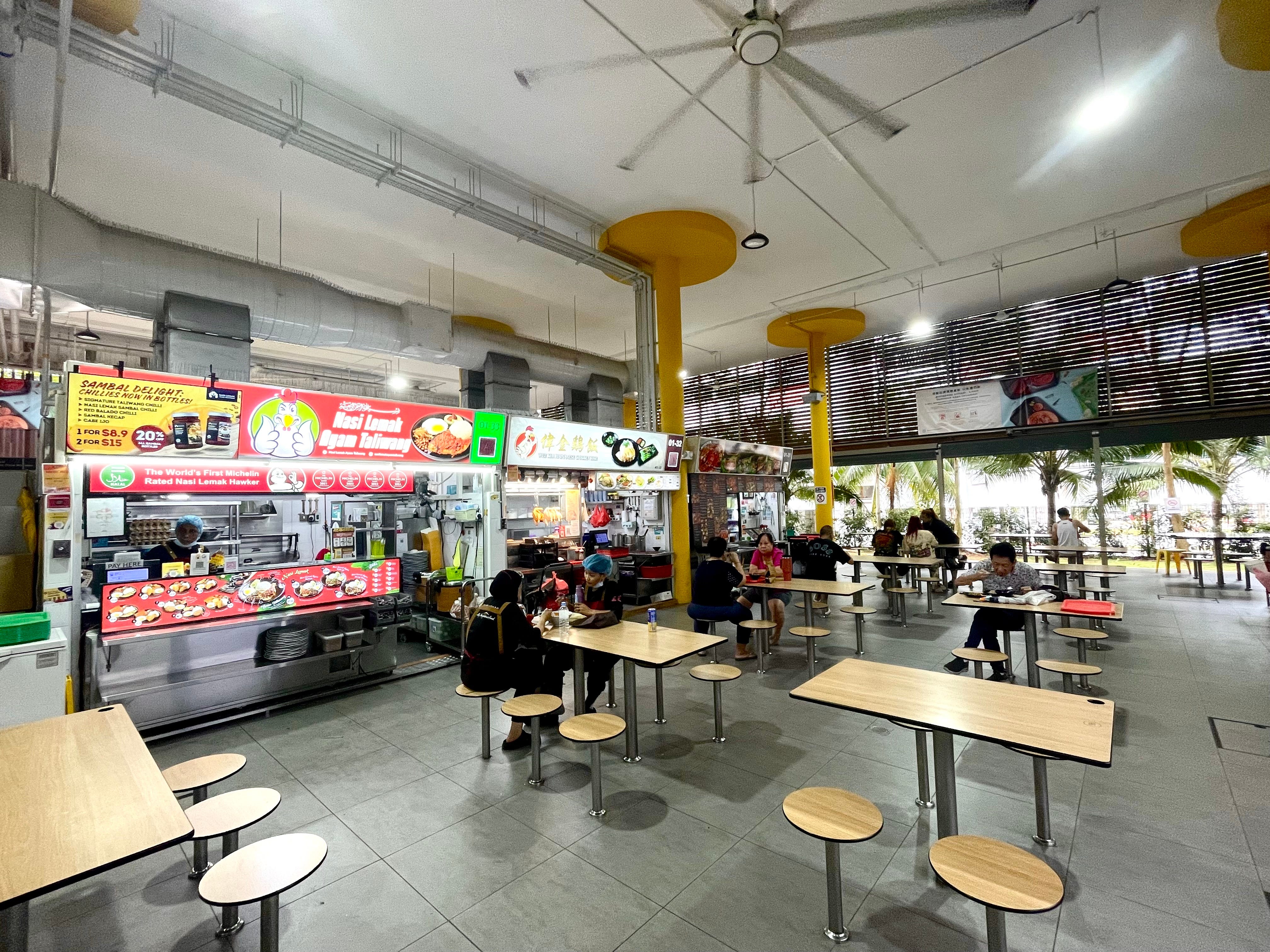 Mubarak's first store is located in Yishun Park Hawker Centre, a large open-air eatery.