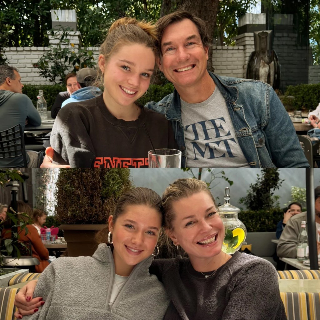 Rebecca Romijn, Jerry O'Connell and daughters
