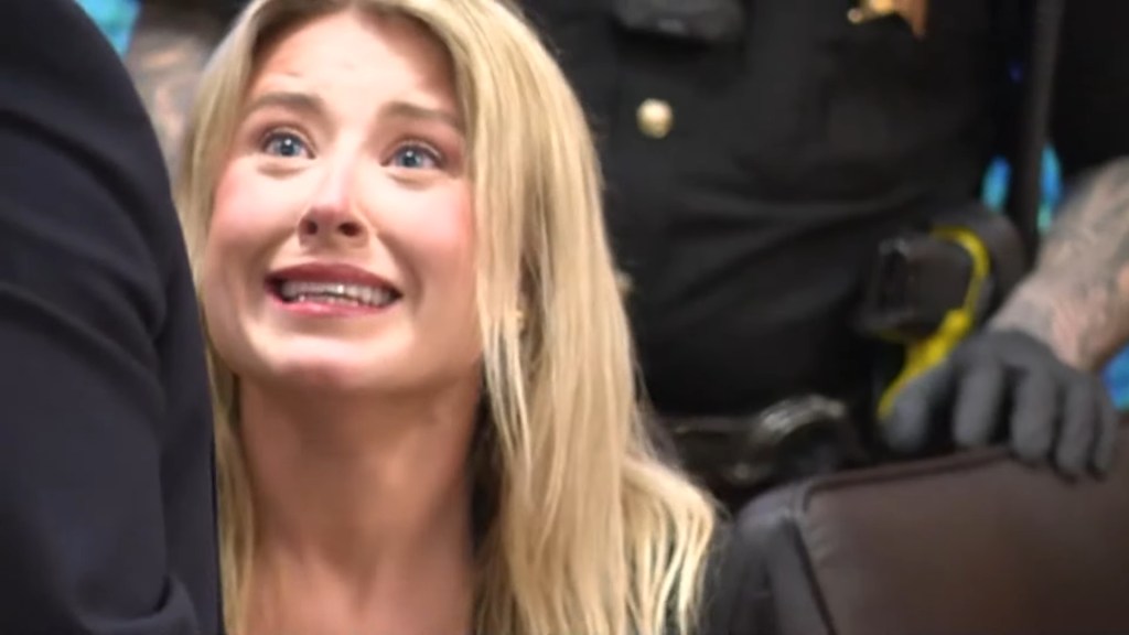 Hannah Freeman at her sentencing hearing.