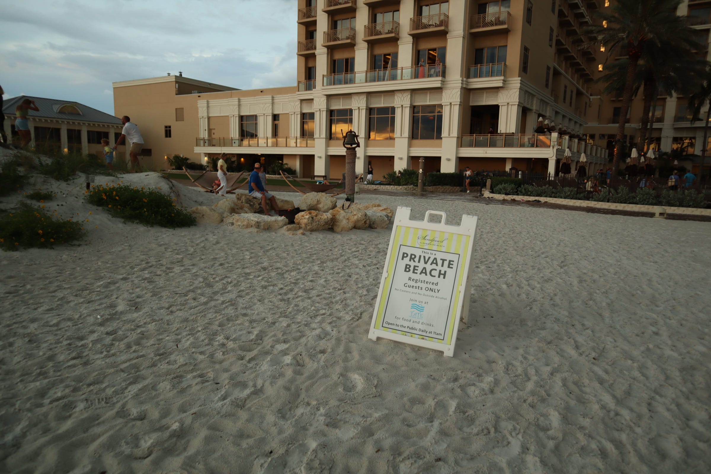 private beach at belleview inn sister hotel