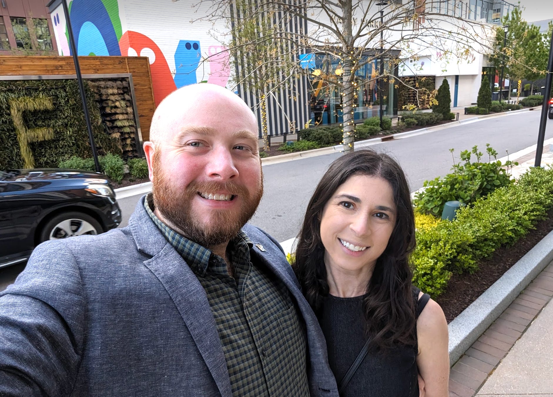 The writer and her partner in Raleigh, North Carolina.