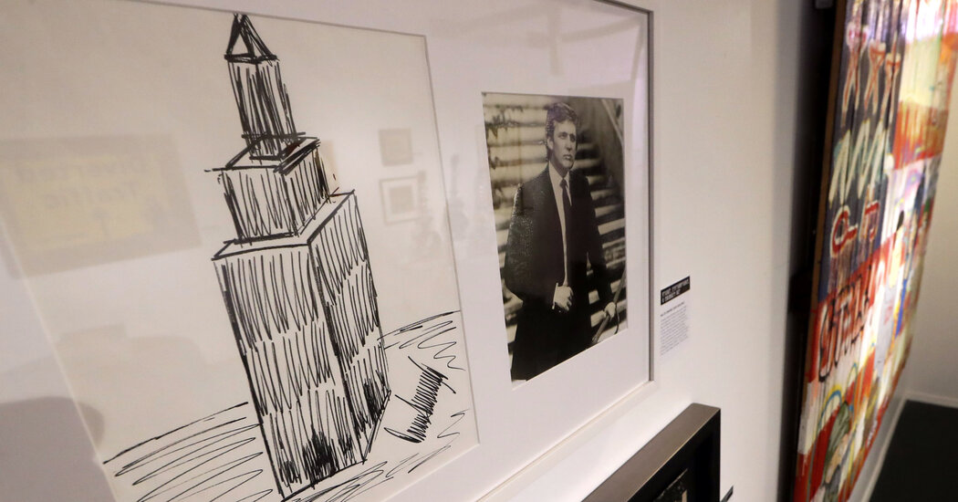 Trump Says He Doesn’t ‘Draw Pictures.’ But Many of His Sketches Sold at Auction.