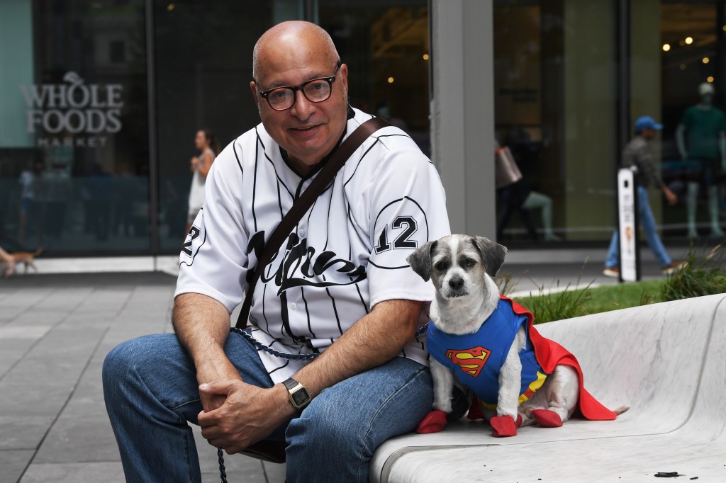 Ed Medina and his dog, Jeffrey. 