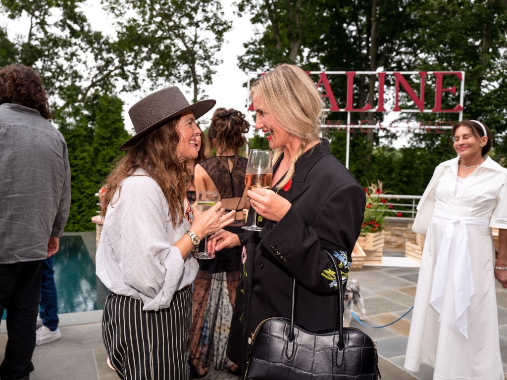 Drew Barrymore and Cameron Diaz at wine party in the Hamptons.
