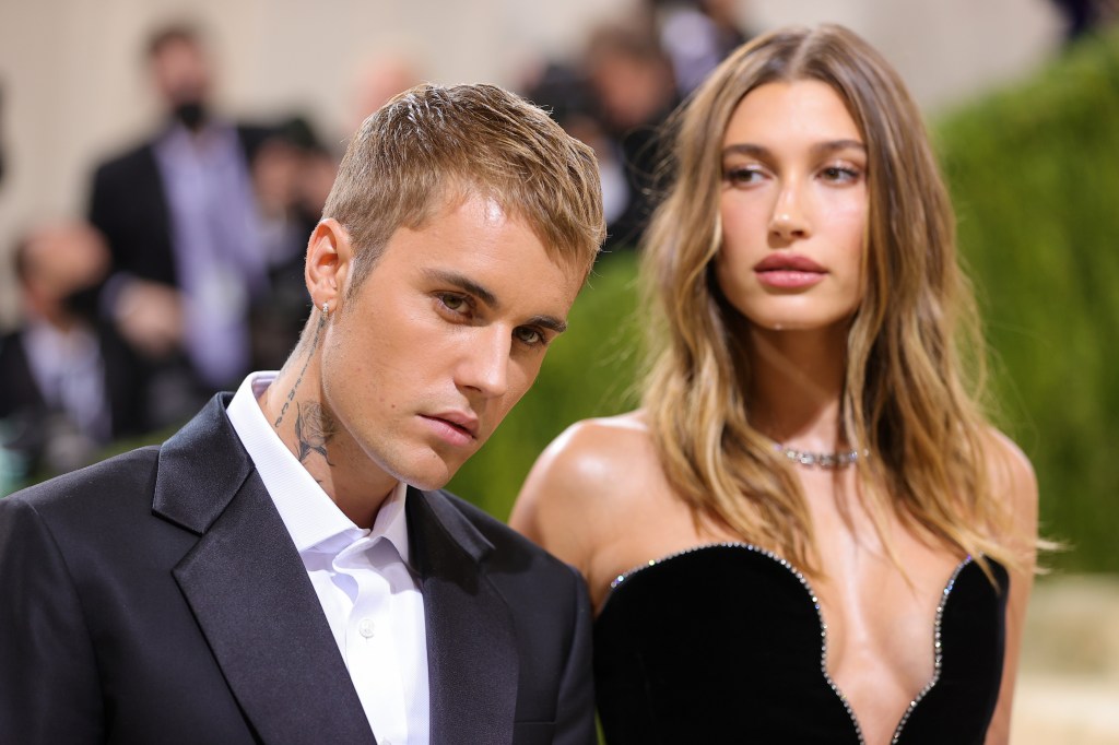 Justin and Hailey Bieber. 