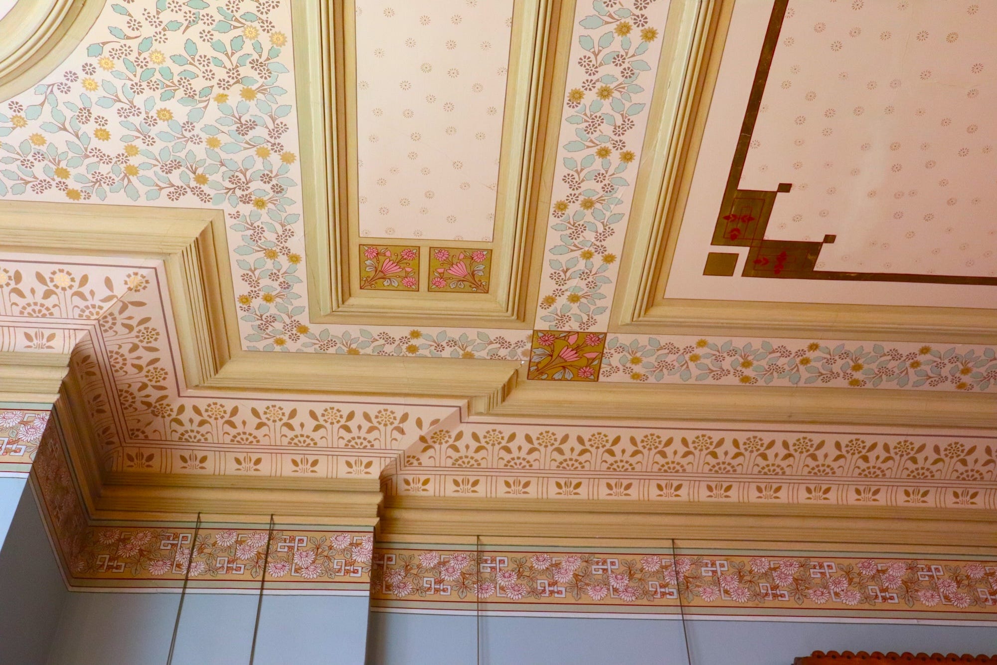 The ceiling in the Sitting Room at Glenview.