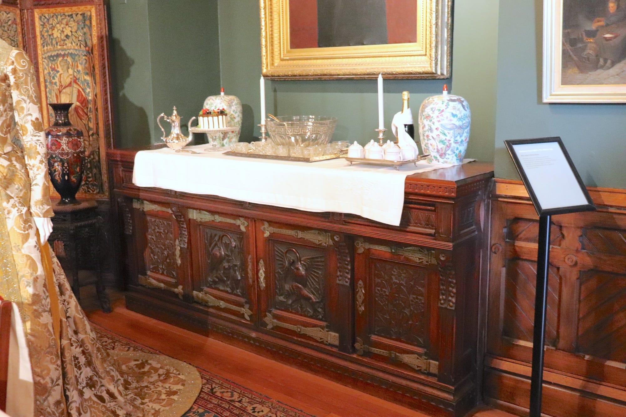 A sideboard in the Dining Room.