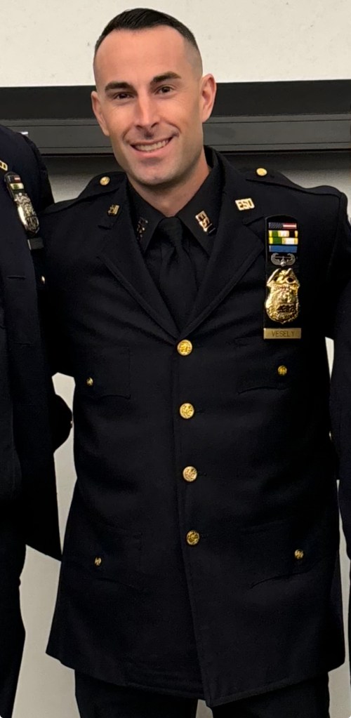 NYPD Emergency Services Unit Sergeant Bryan Vesely in uniform.