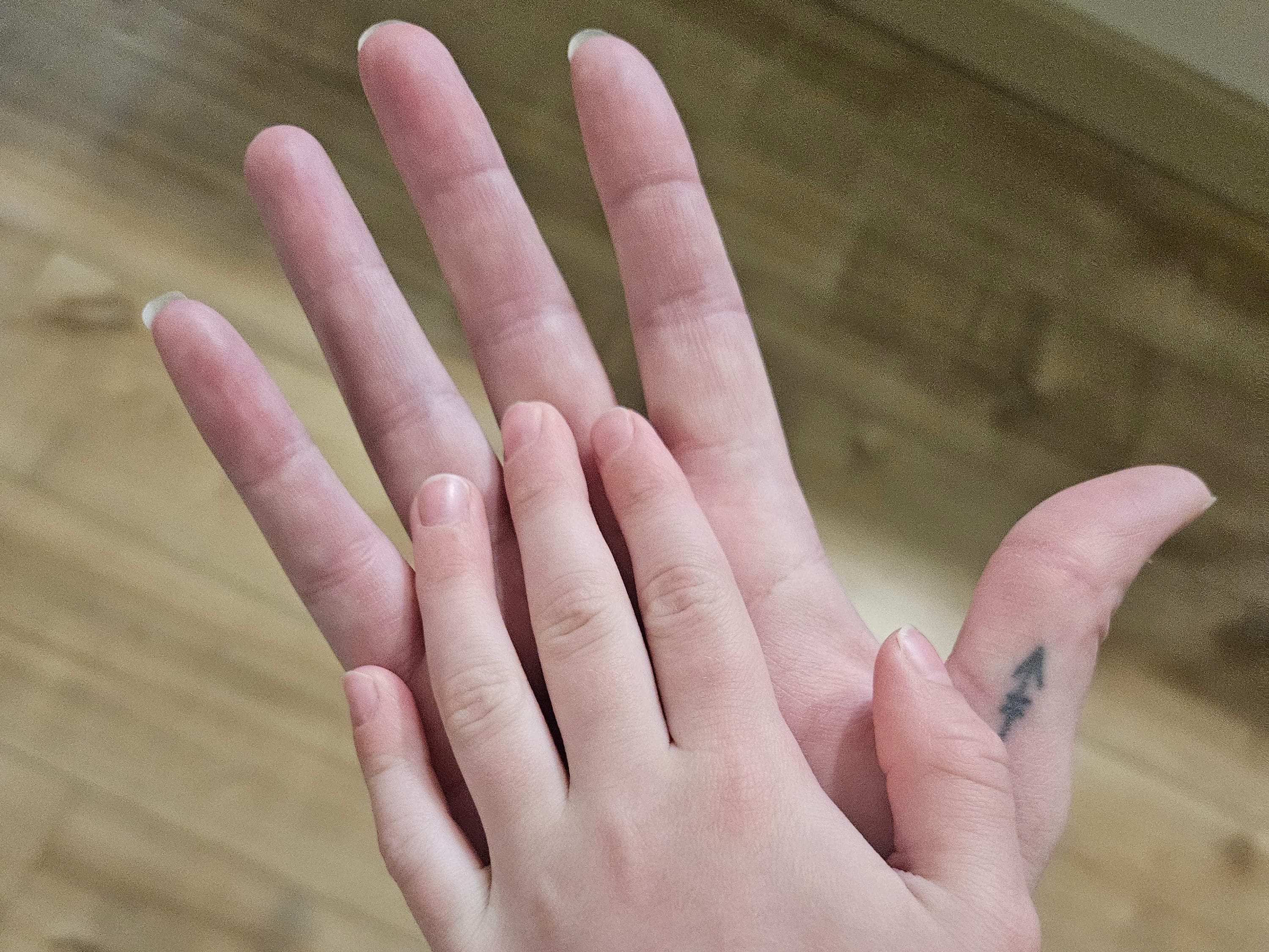 Mom and child hands
