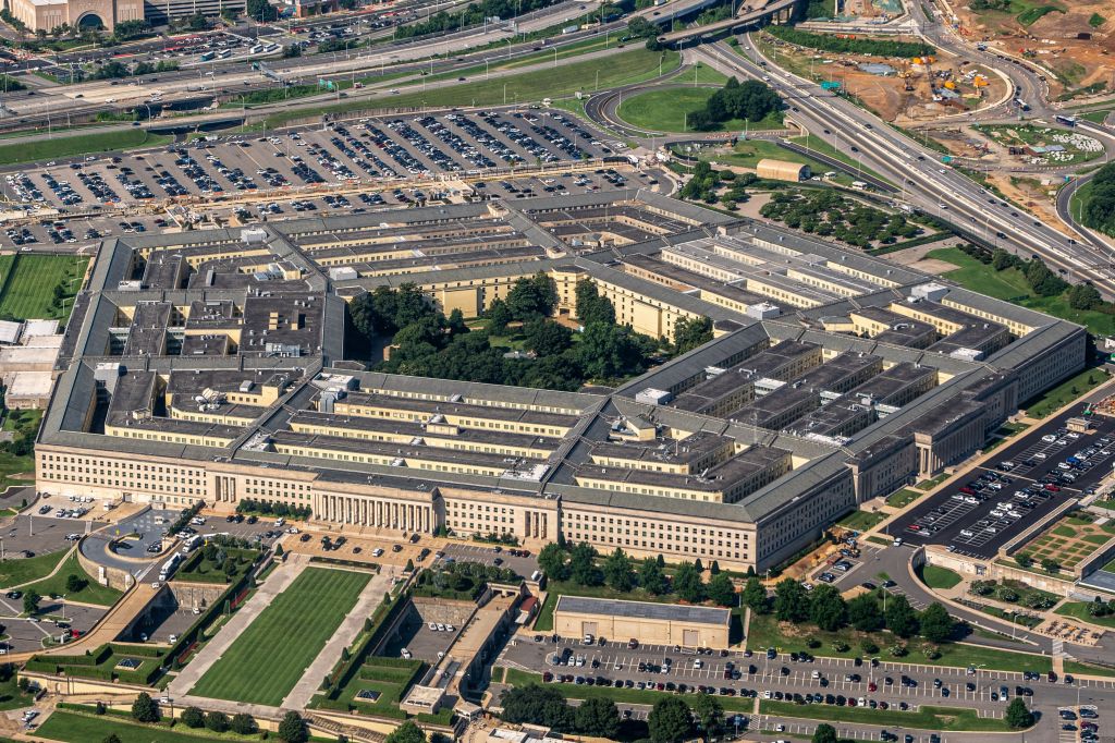 Aerial view of the Pentagon.