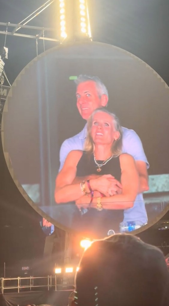 Andy Byron and Kristin Cabot on the kiss came at a Coldplay concert Wednesday. 