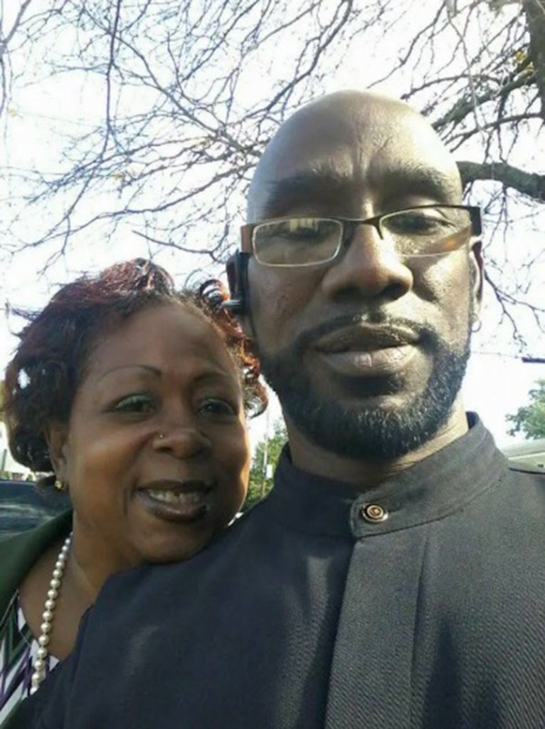 Selfie of a man and woman.