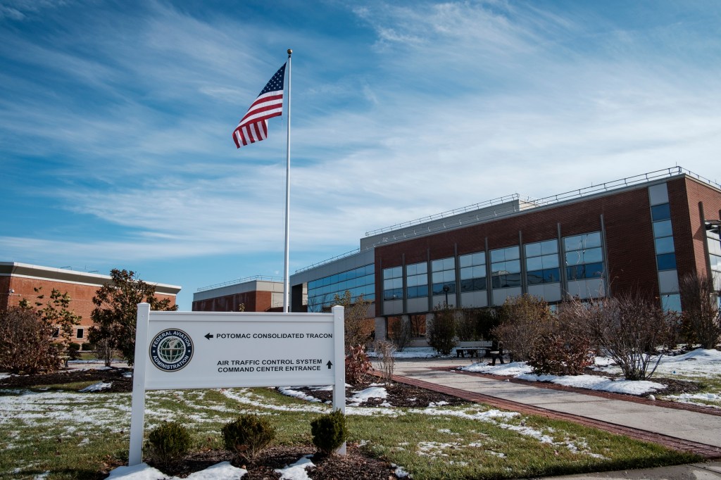 Air Traffic Control System Command Center in Warrenton, Virginia.