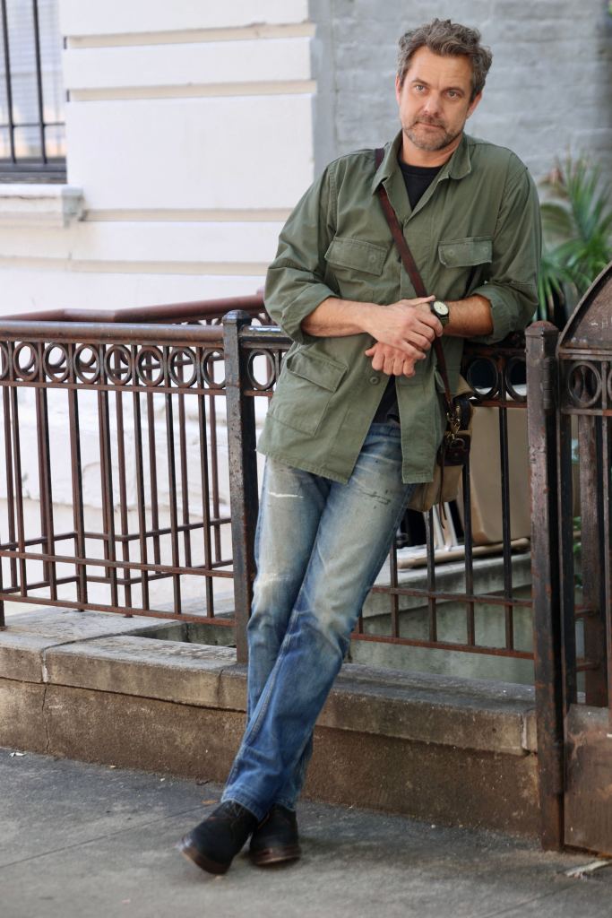 Joshua Jackson filming Katie Holmes' new film in NYC.