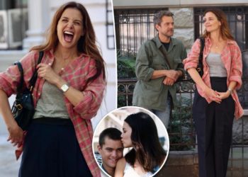 Katie Holmes and Joshua Jackson have delightful ‘Dawson’s Creek’ reunion on set of new film project