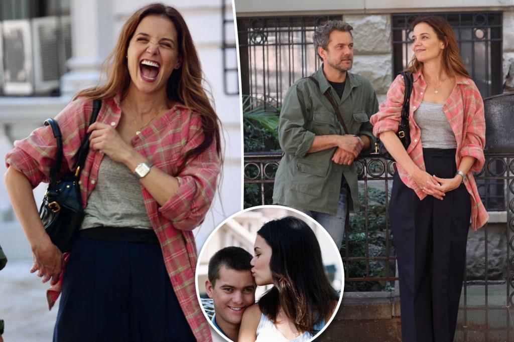 Katie Holmes and Joshua Jackson have delightful ‘Dawson’s Creek’ reunion on set of new film project