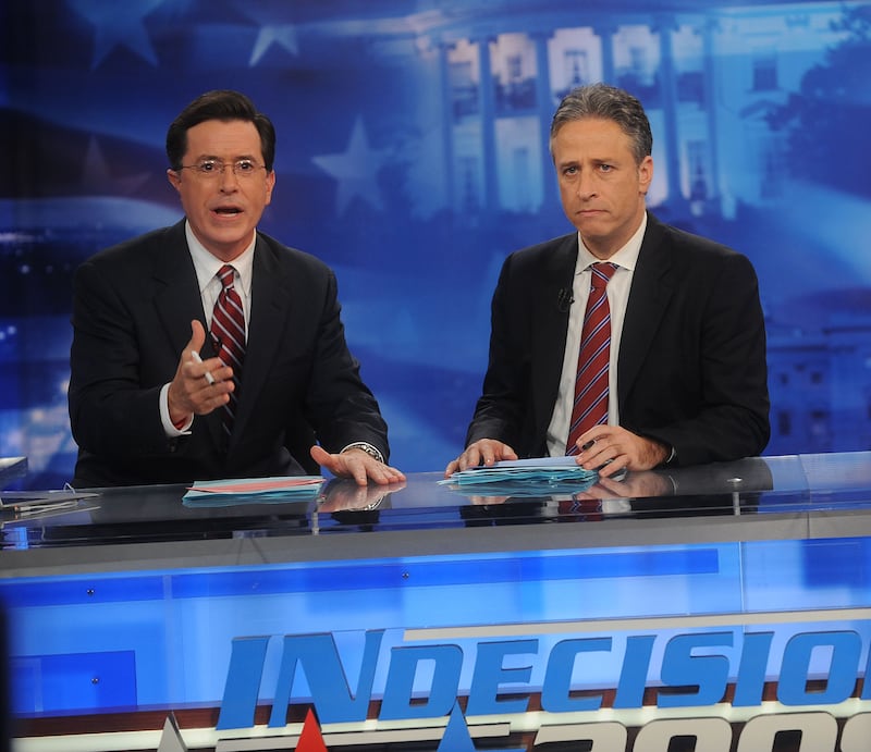 Stephen Colbert and Jon Stewart host Comedy Central's