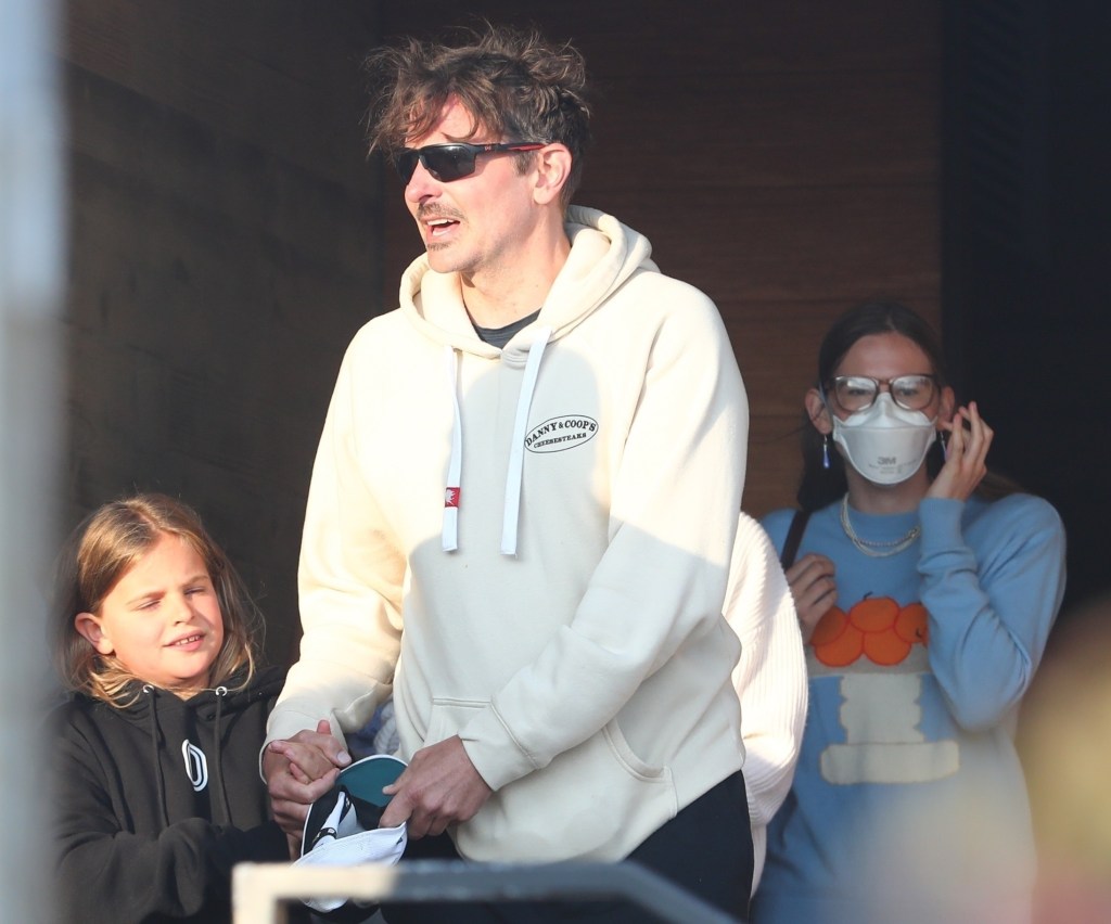 Bradley Cooper and his daughter, Lea, with Jennifer Garner's daughter Violet at Nobu in Malibu, Calif.