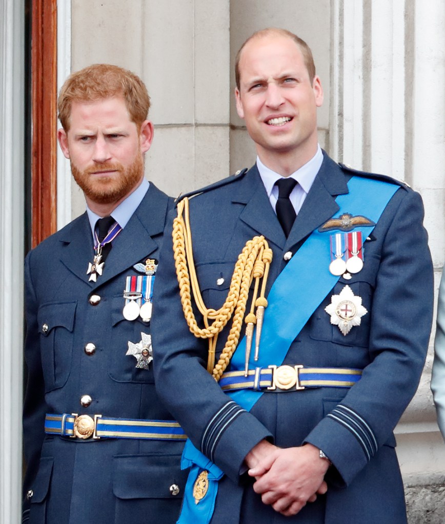 Prince Harry and Prince William in military uniforms.
