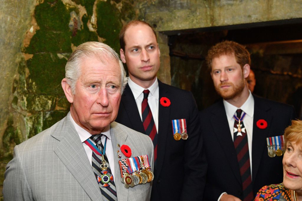King Charles, Prince William and Prince Harry together.