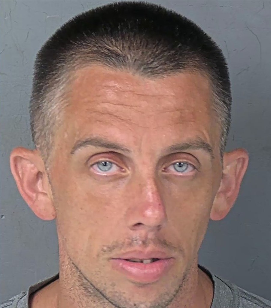 Christopher Spain, 38, was arrested for DUI on lawn mower.