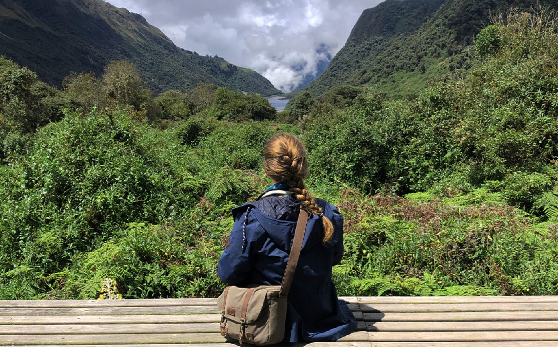The writer in Sacha Yacu in Ecuador.