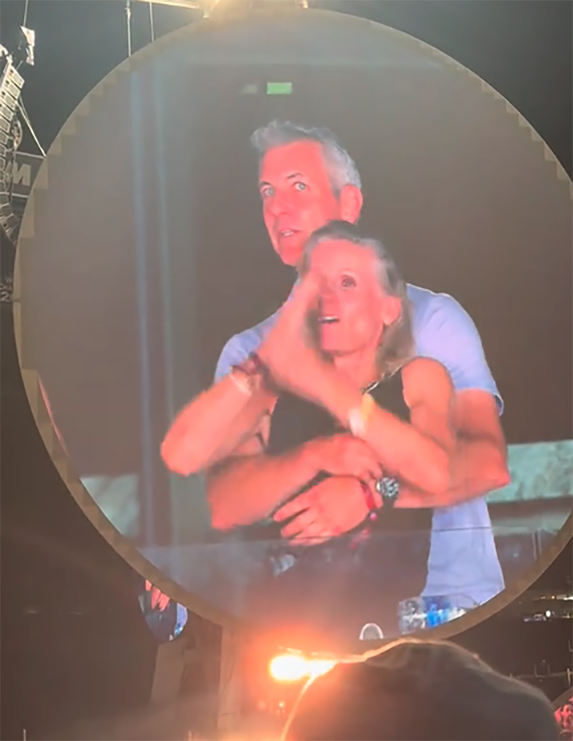 Andy Byron and Kristin Cabot at a Coldplay concert.