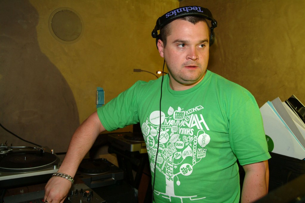  DJ Louis Osbourne (son of musician Ozzy Osbourne) spins records at the Bud Brothers Monday Social at Club Nacoinale on March 28, in Hollywood, Calif