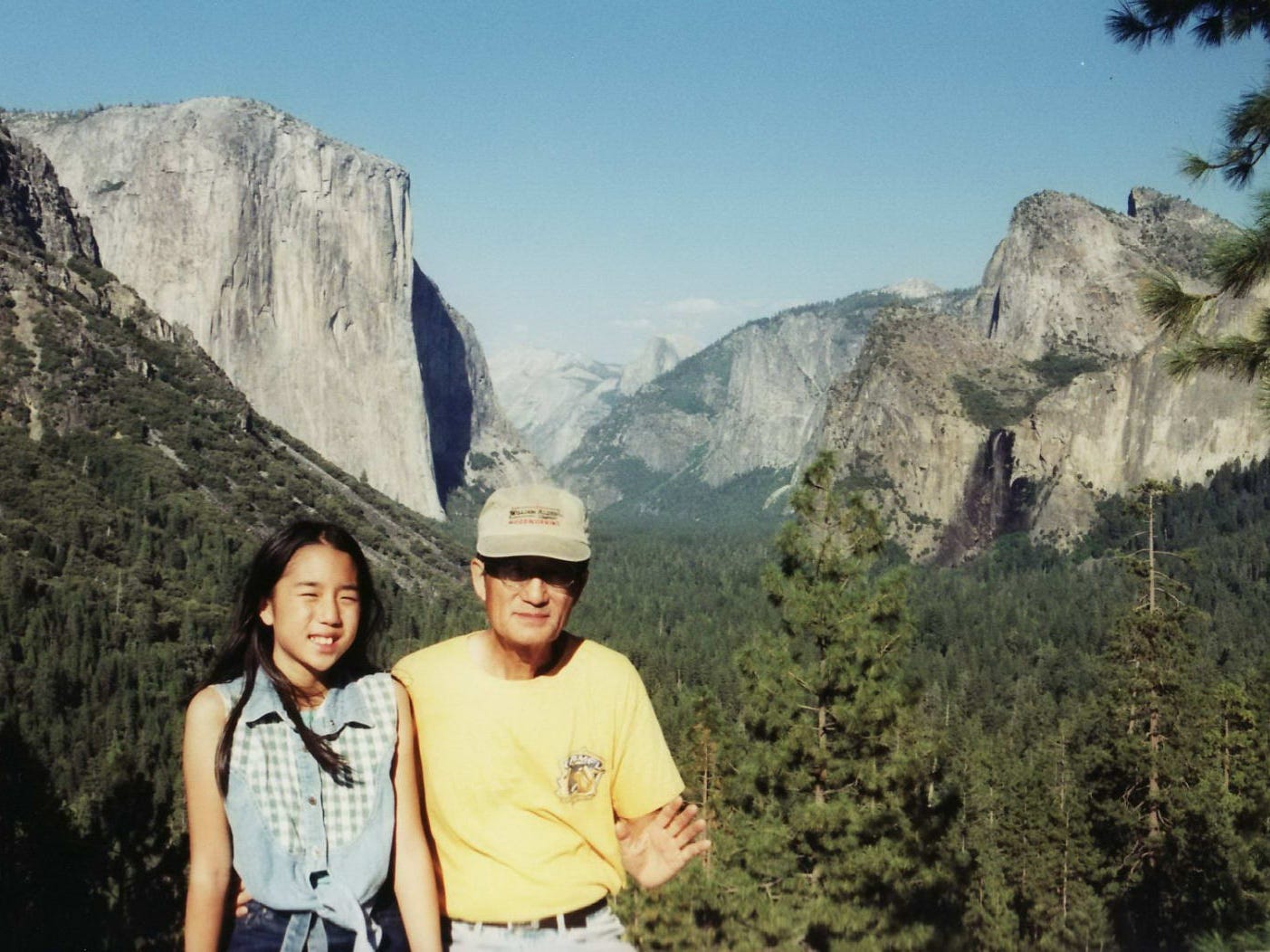 Ginny Wu and her dad and Yosemite National Park.