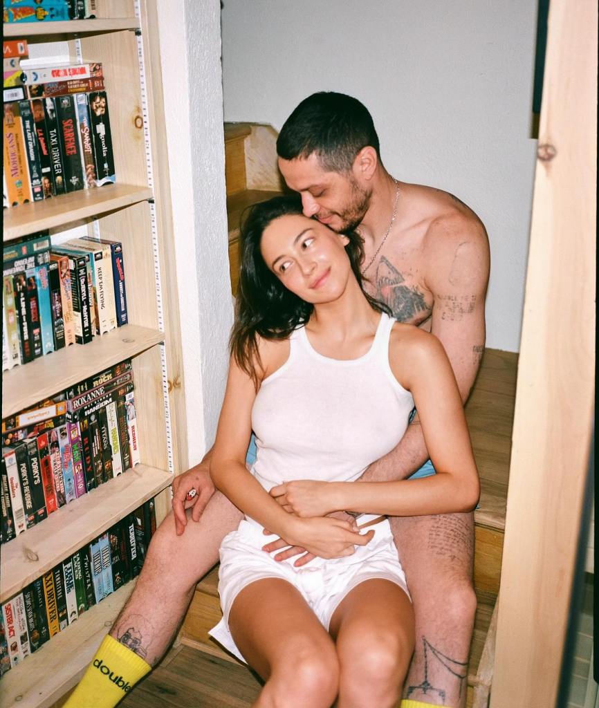 Pete Davidson with his girlfriend Elsie Hewitt.